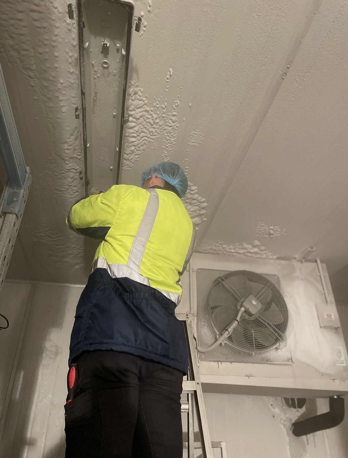 Ceiling electrical installation work